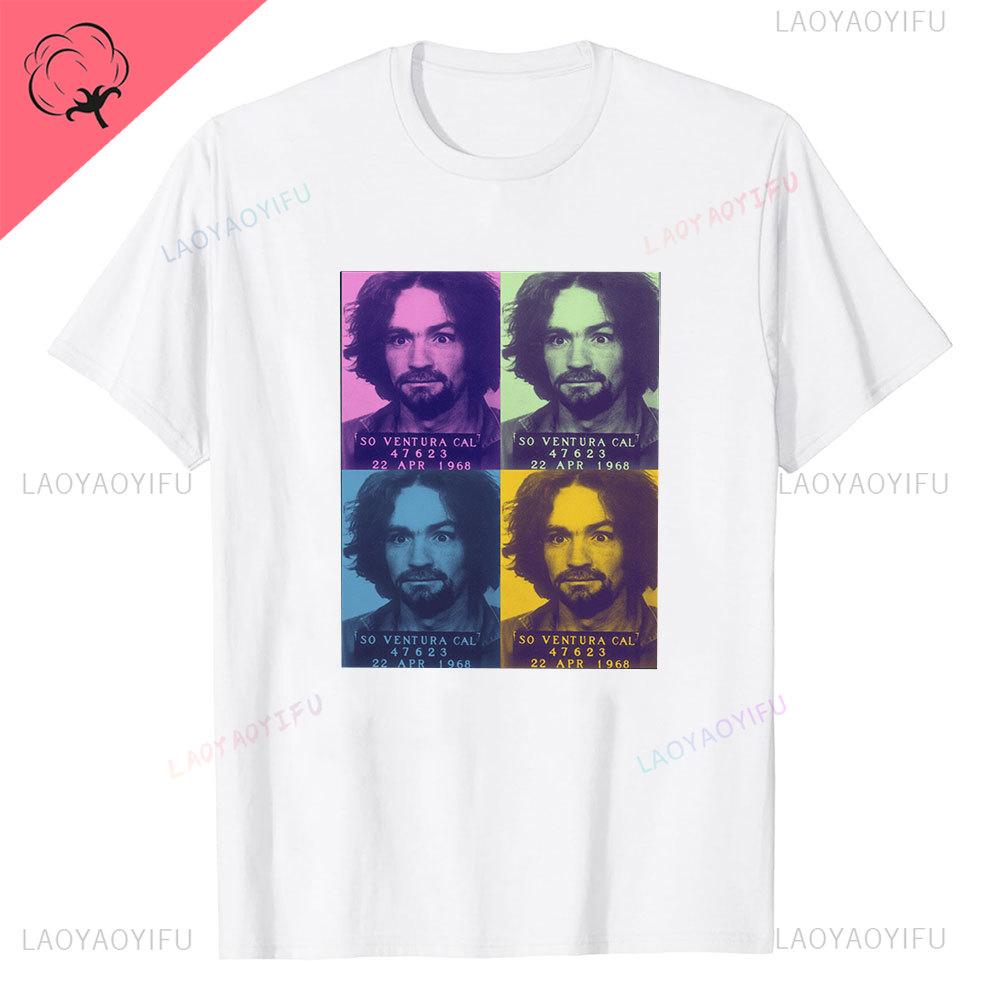 Charles Manson Helter Skelter Cult Zomer van Nieuwe Stijl Liefde Ronde Hals Streetwear Harajuku Korte Mouw Esthetisch Bedrukt T-shirt