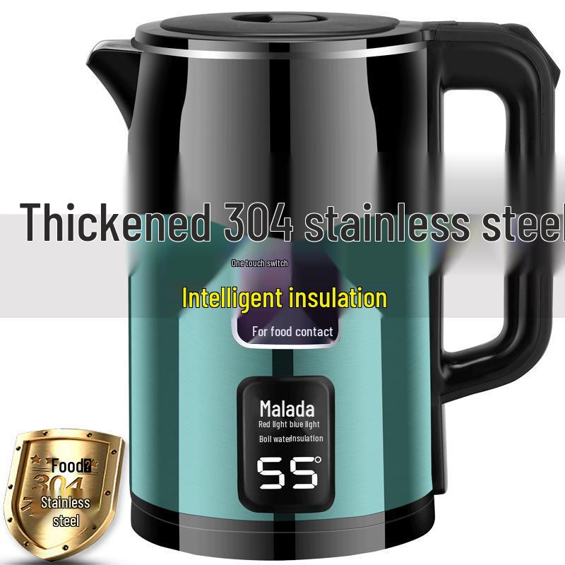 Bestseller Elektrischer Wasserkocher aus 304 Edelstahl, Großes Fassungsvermögen, Automatische Abschaltung, Isoliert.