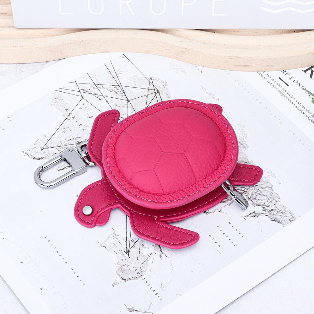Leather Turtle Pendant Keychain & Coin Purse