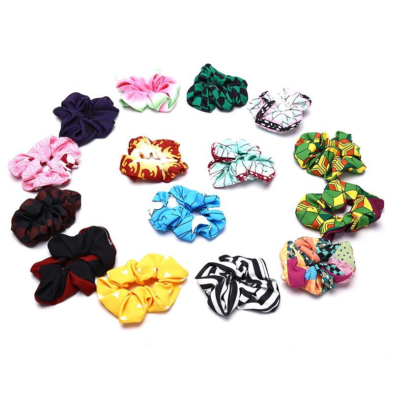 Demon Slayer: Kimetsu No Yaiba Scrunchie Elastic Handmade Headbands
