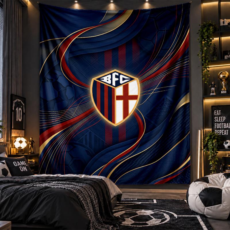 Wall Hanging Tapestry Bologna FC Print Cloth for Living Room Bedroom Home Decor