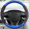 DIY Carbon Fiber Suede Universal Auto Steering Wheel Cover Anti-Slip Sweat-Absorbing Comfort Grip  37-38.5cm Car Interior Decor
