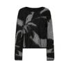 JZ Anna & Co. Women's Elegant Retro Camellia Jacquard Knit Sweater