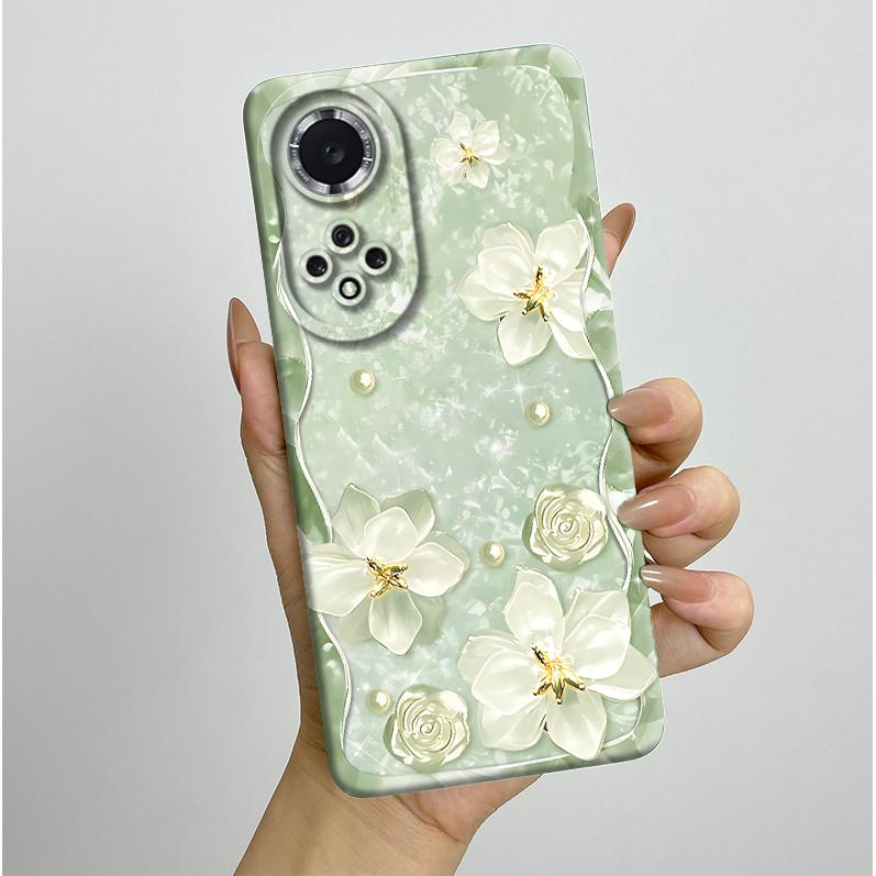 For Huawei Nova 9 Case Aesthetic Butterfly Flowers Soft Silicone Shockproof Phone Cover For Honor 50 Camera Protective Casing