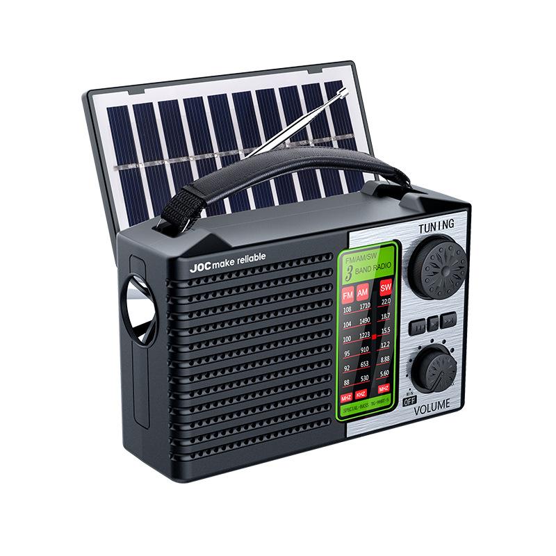 

FM AM SW Radio LED Flashlight Solar Charging Emergency Radio Full Band High Sensitivity TF Outdoor Wireless Bluetooth Speaker