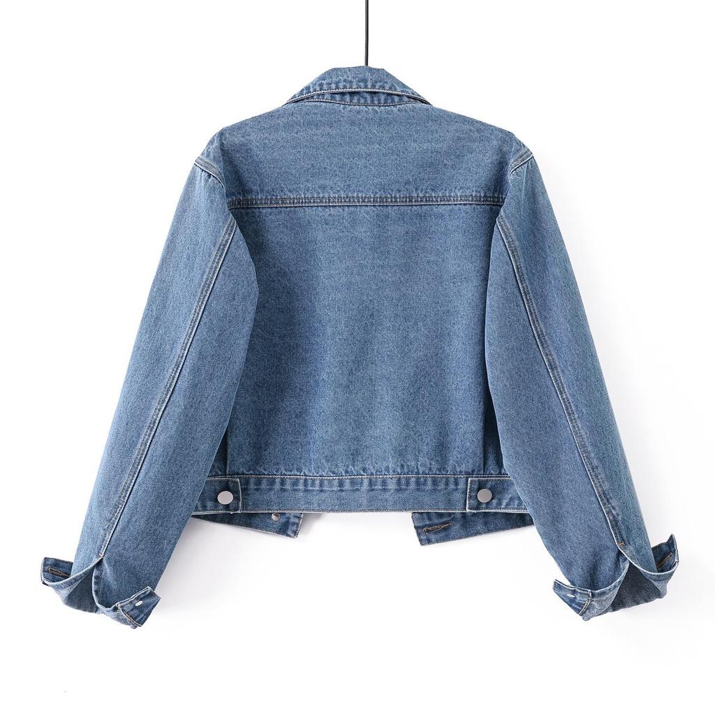 2025 Korean Style Slim Fit Women's Short Denim Jacket for Spring/Autumn – Versatile Casual Top