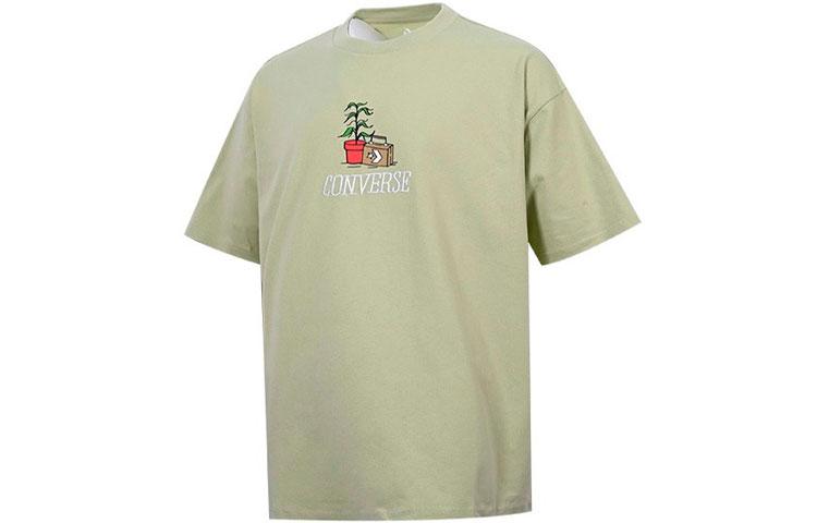 Converse ROAD TRIP T Shirts Men s Green Crew Neck Moderate Straight Fit 10023266-A03 M