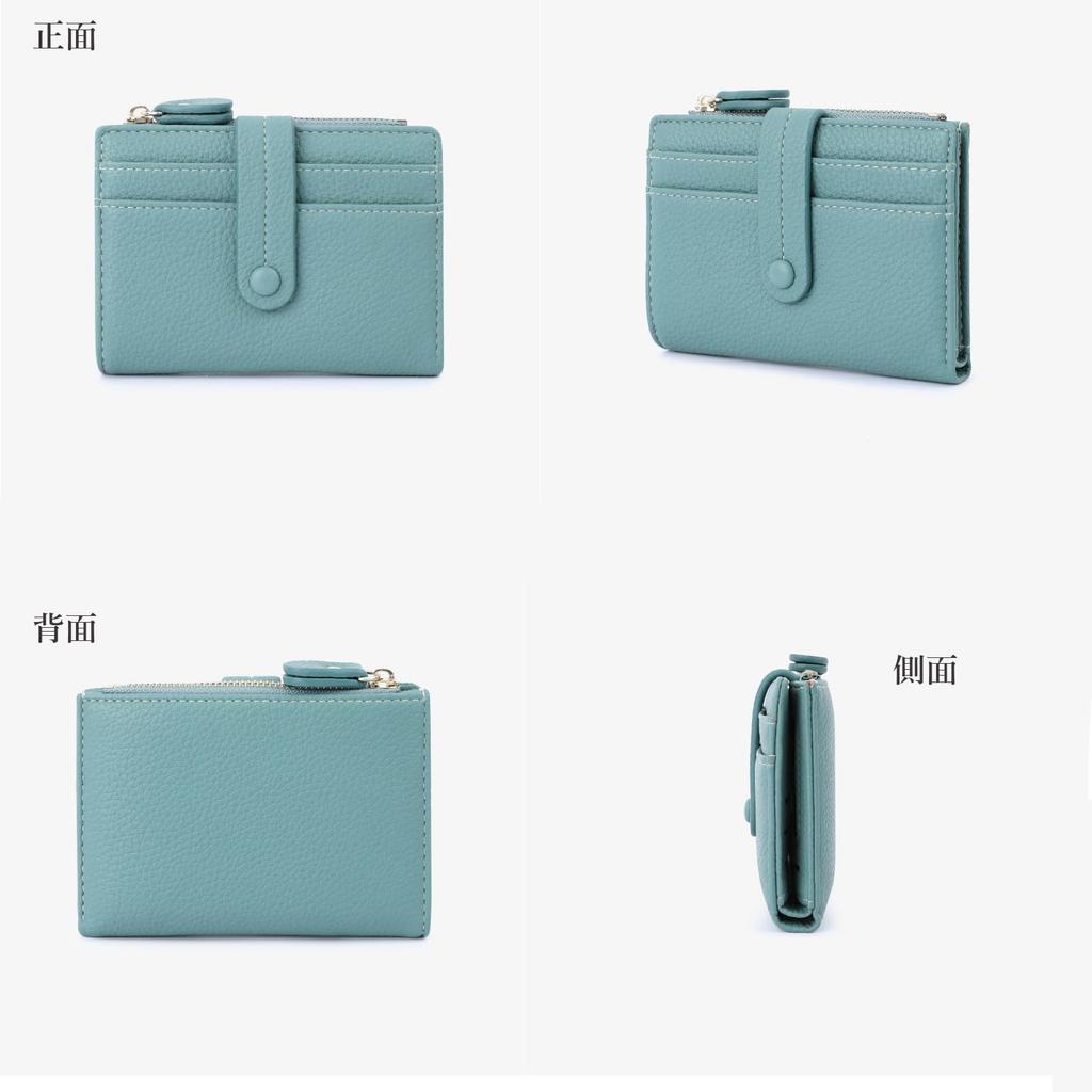 Tuten Women's Mini Wallet, PU Leather, Folding Wallet, Small, Lightweight, Compact, Coin Purse, Bifold Wallet, Card Case, Perfect for Commuting,