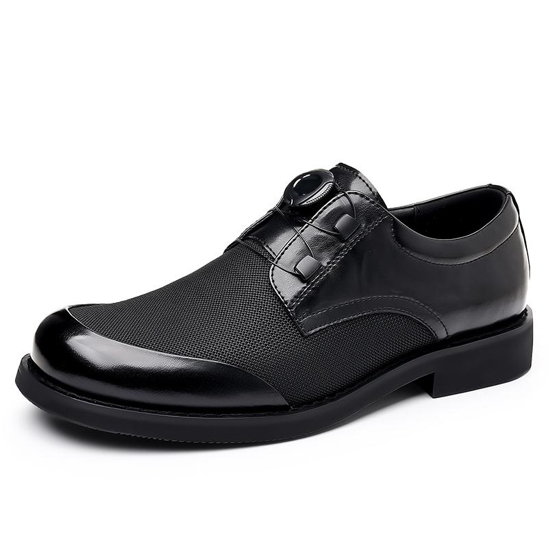 

Fashion Thick Rubber Bottom Mens Oxford Shoes Handmade Casual Leather Shoes Classic Leisure Business Footwear Male Leisure Walking Shoes 44 чёрный