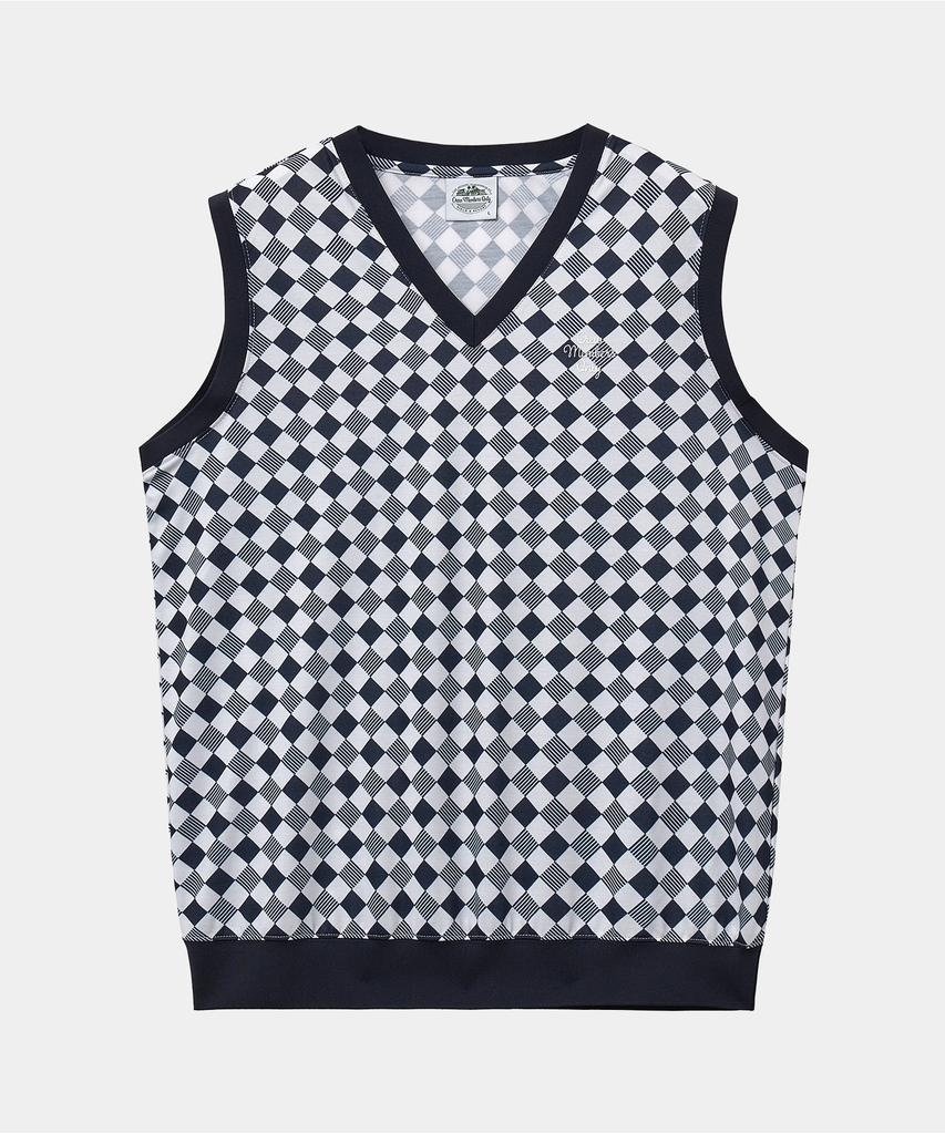 Crew Members Only Resort Print Vest Checker