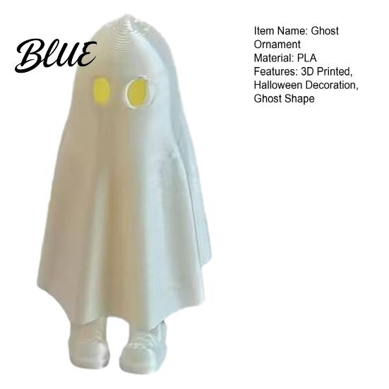 Halloween Ghost Decoration 3D Printed Figurine Spooky Statue Movable Joints Decompression Toy Fidget Toy Desktop for Home Office Holiday