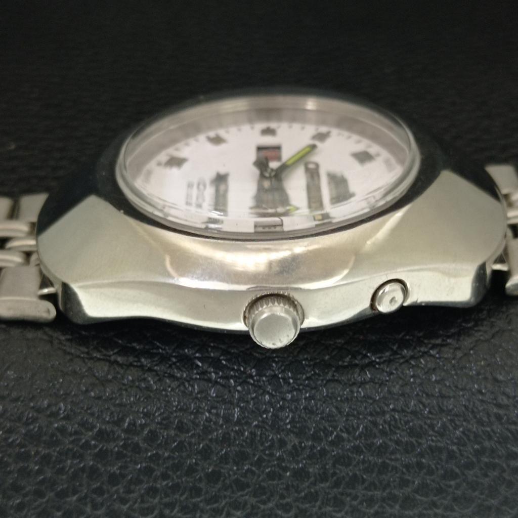 GENUINE VINTAGE ORIENT CRYSTAL AUTOMATIC JAPAN MENS WHITE DIAL WATCH a706311-1