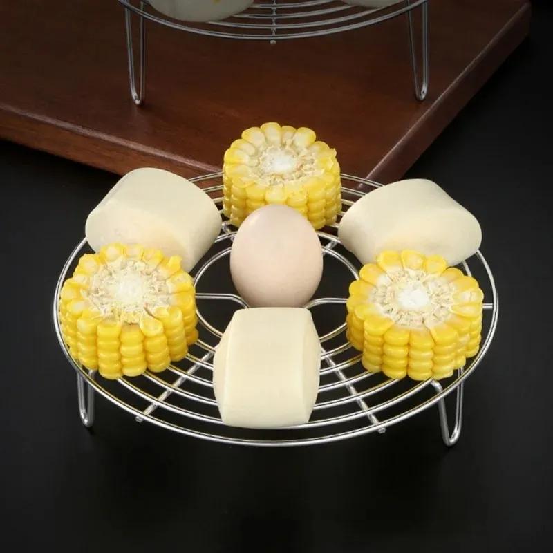 Stainless Steel Steamer Rack Heavy Duty Round Durable Pot Pan Pressure Cooker Trivet Kitchen Cookware Accessories Steamer Liner