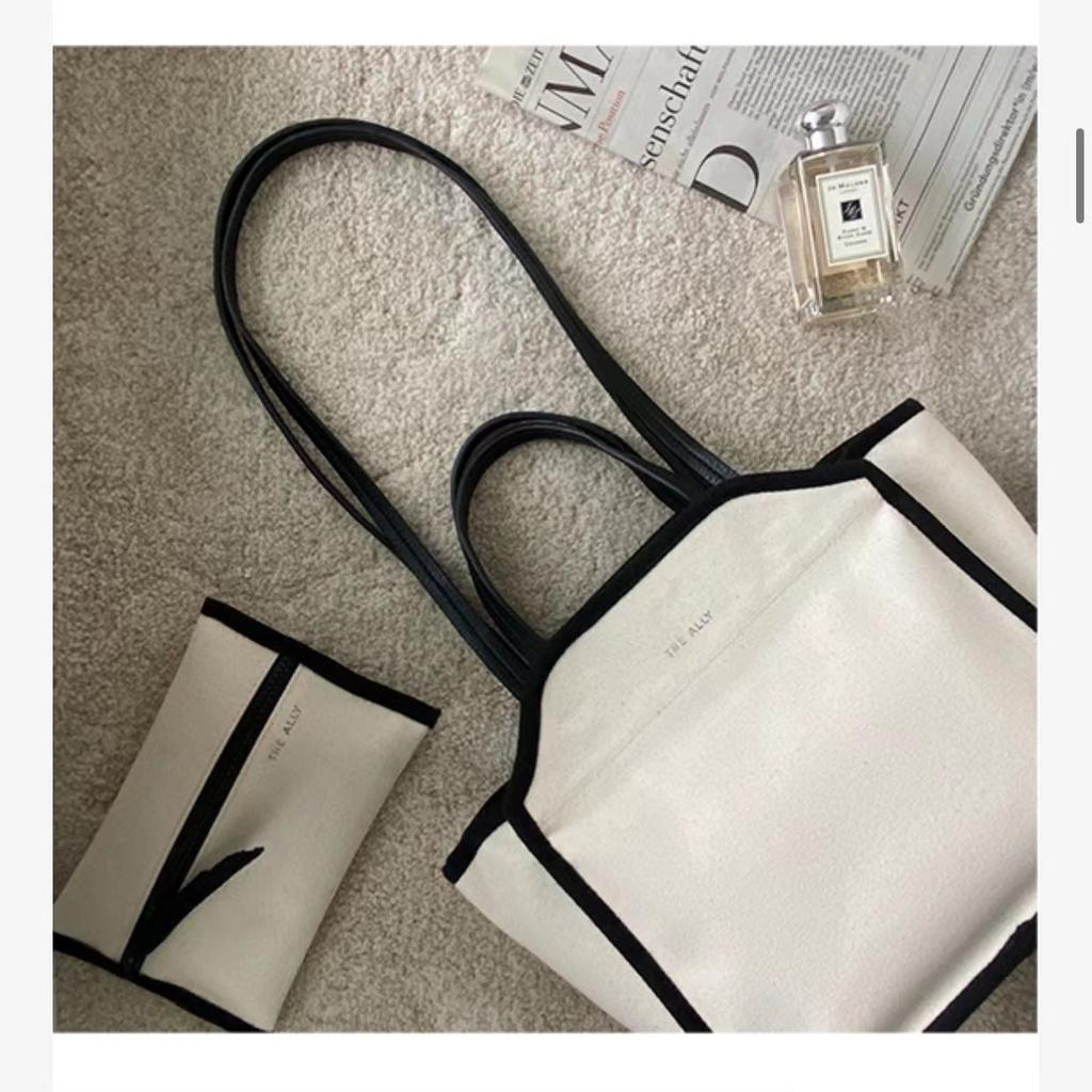 Women Tote Bag Cotton Casual Solid Hasp SOFT High-Capacity Shoulder Bag Handbag Shopping Bag Simple