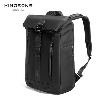 Pánský batoh Urban Style Fit pro 15,6palcový notebook Business Travel Batoh s nabíjecím portem USB Vodotěsný polyester odolný proti opotřebení