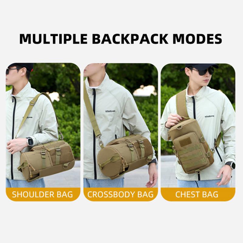 Tactical Climbing Chest Bag Men Hiking Camping Fishing Cycling Shoulder Crossbody Bag Sports Outdoor Travel Training Fanny Pack