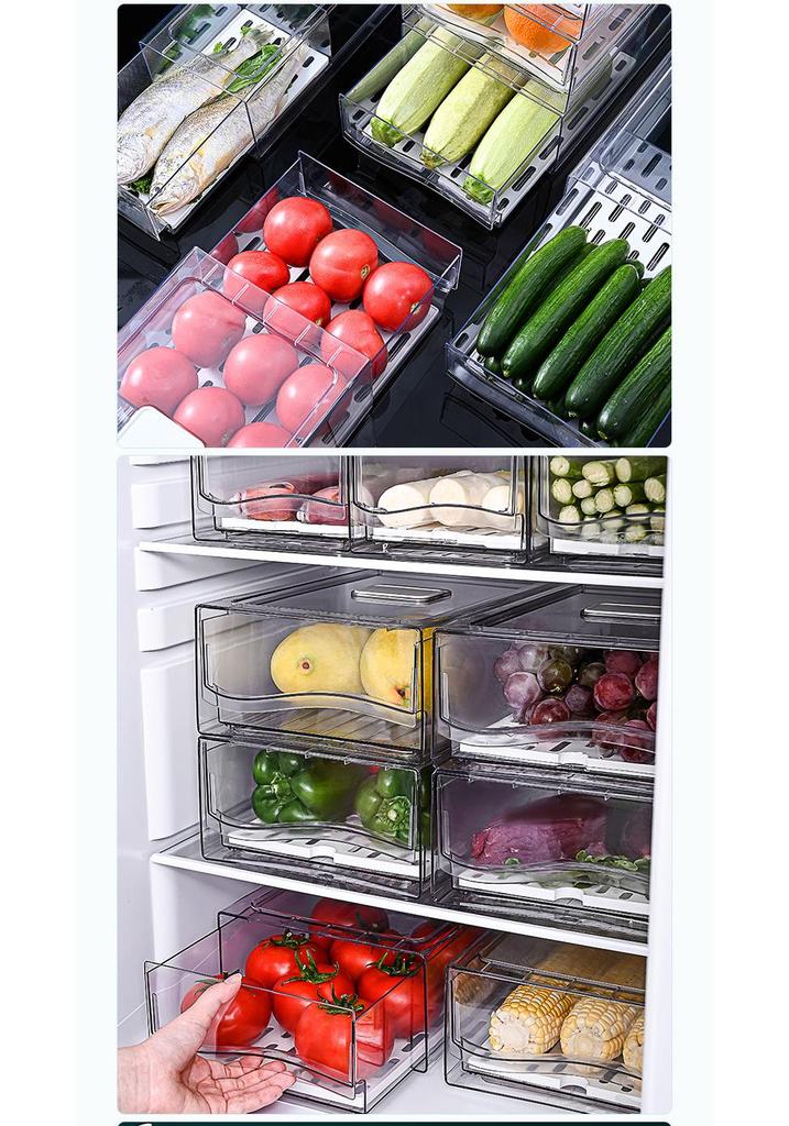 Opbergbox voor Lade Koelkast-Vriezer: Voedselveilige Organizer voor het Bewaren van Fruit & Groenten