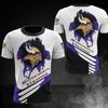 3D Digital Printed Short Sleeved Rugby Shirt Men's Round Neck Comfortable Fashionable Plus Size Breathable Casual T-shirt