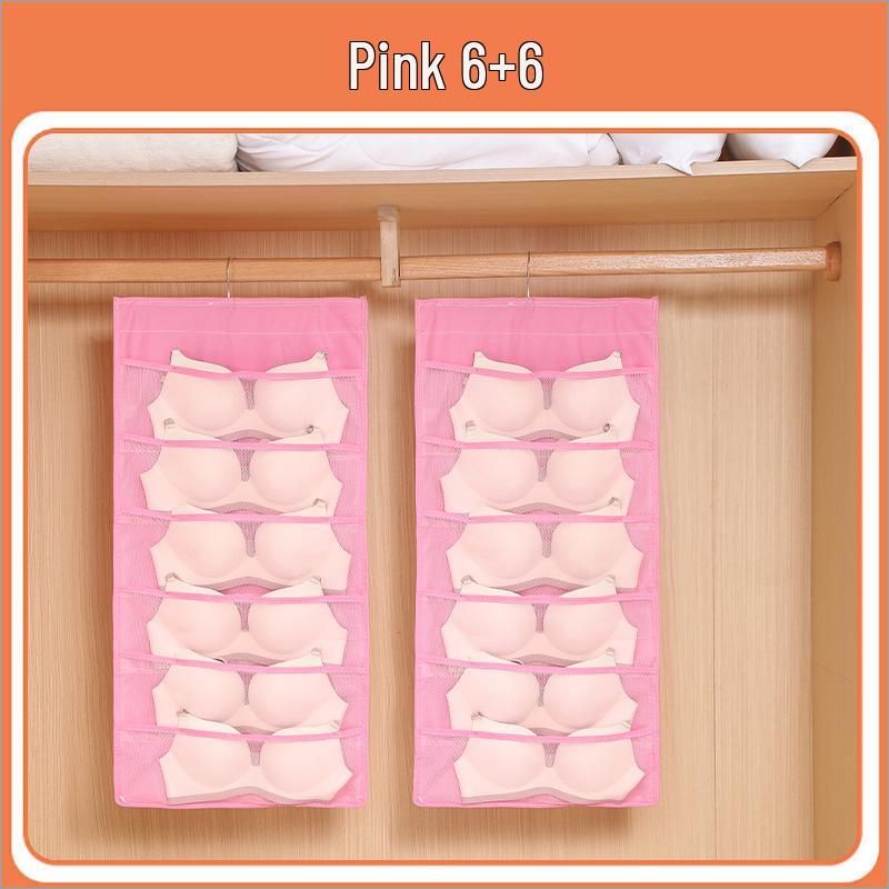 Dual-Sided Underwear Hanging Organizer for Wardrobe & Dorm