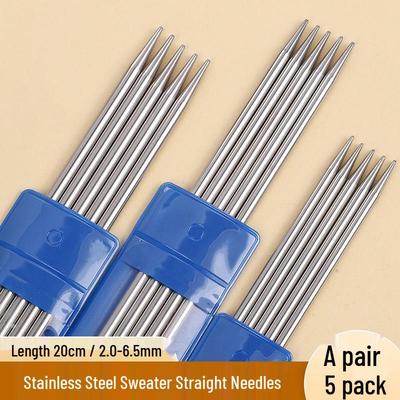 20CM Stainless Steel Knitting Needles for Sweaters, Cuffs, Socks, and Dolls - DIY Short Special Tools