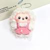 Fluffy Plush Sheep Keychain Soft Curly Fur Adorable Overalls Backpack Pendant Travel Souvenir Gift for Teen Girls