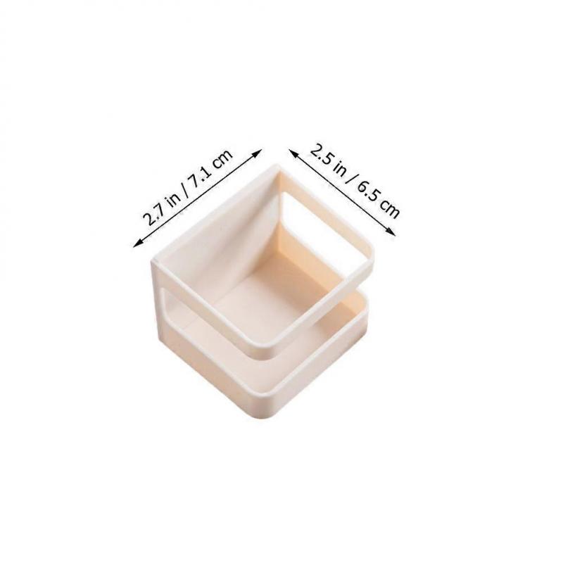 Multifunctional Storage Rack Umbrella Stand Wall-Mounted Shelf Beige 7.1x6.5cm Water Drainage Detachable Design 2Pcs