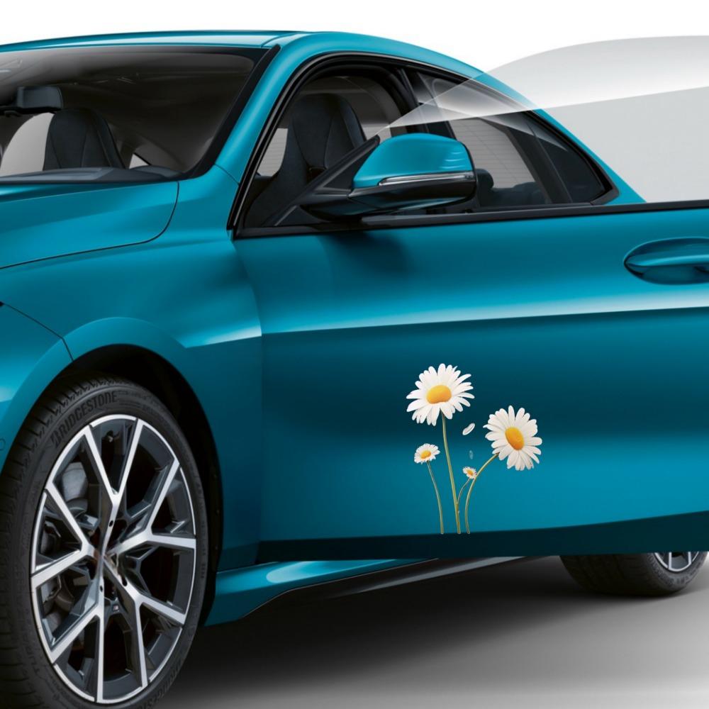 Adesivi Resistenti a Forma di Margherita per Auto Nascondono Graffi Finestrino Porta Paraurti Auto Decalcomanie Impermeabili per Veicoli Fuoristrada Accessori Auto