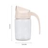 Glass Oil Dispenser Bottle  proof Dust Proof Automatic OpenCelsiusClose Oil Pot Apricot (300ml)