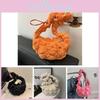 Plush Simple Fresh Sweet Casual Polyester Shoulder Bag For Women High Quality Fashionable Wrinkled Crossbody Bag