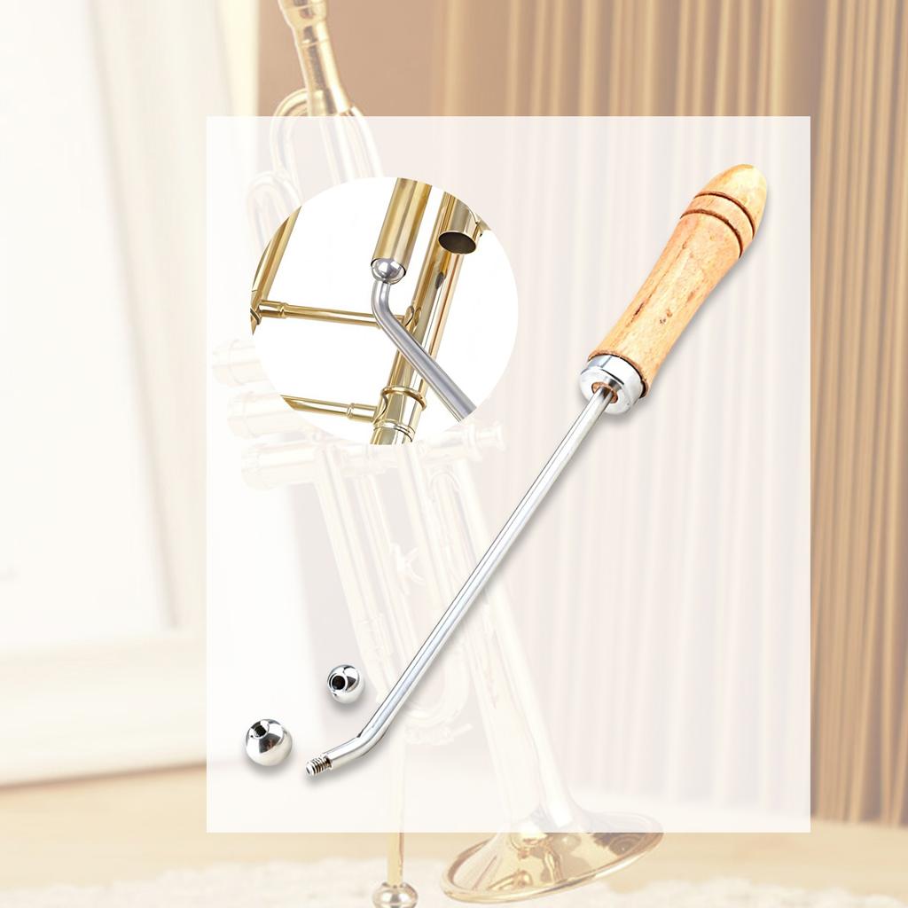 Trompetenkolbenventilrohr Dellenentfernungswerkzeuge mit 2 Blechkugeln für Musiker Trompetenrohrreparatur Einfach zu bedienen Wartung