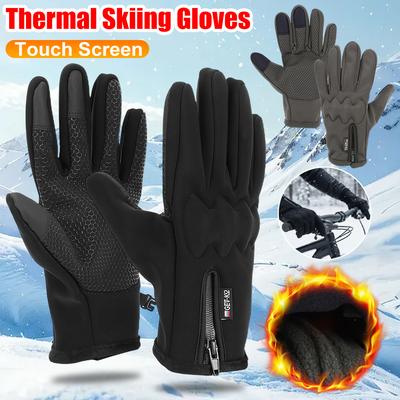 Winter-Skihandschuhe Winddichte Motorradhandschuhe Outdoor-Angeln Wandern Camping Snowboarden Thermische Fäustlinge Ganzfingerhandschuhe