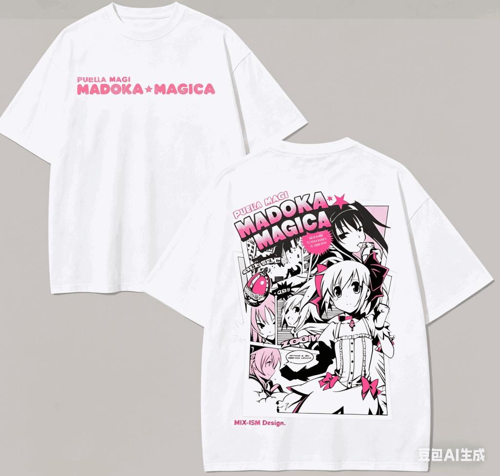 Puella Magi Madoka Magica Cotton T-shirt Year round clothing high quality personality Clothes Plus Size Unisex New Model Retro Fashion