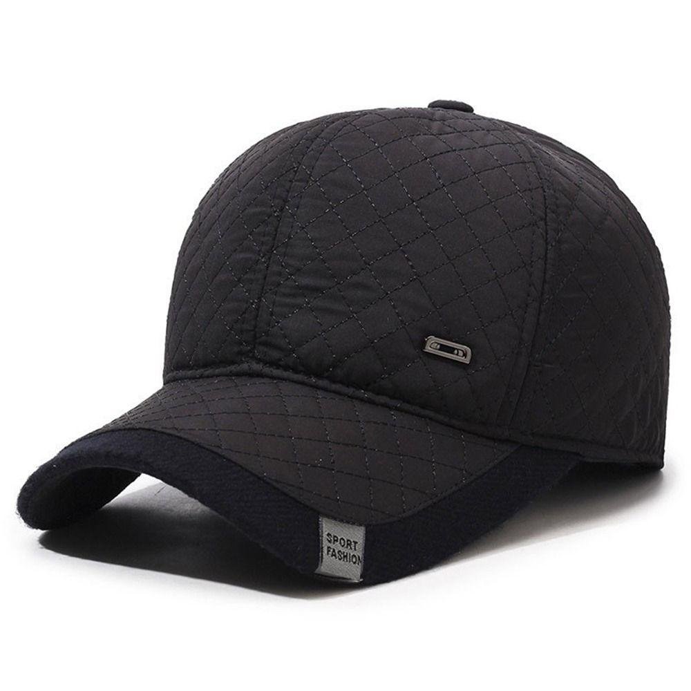 Sports Velvet Warm Men Baseball Cap With Windproof Earflaps Casual Earflap Hat Middle-aged Men Cap Autumn Winter