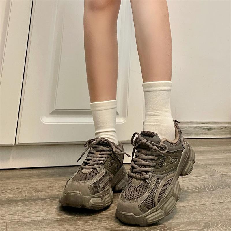 

Platform dad shoes women s 2025 new autumn and winter black shoes women s feet small explosion lightweight casual sports shoes 40 хаки