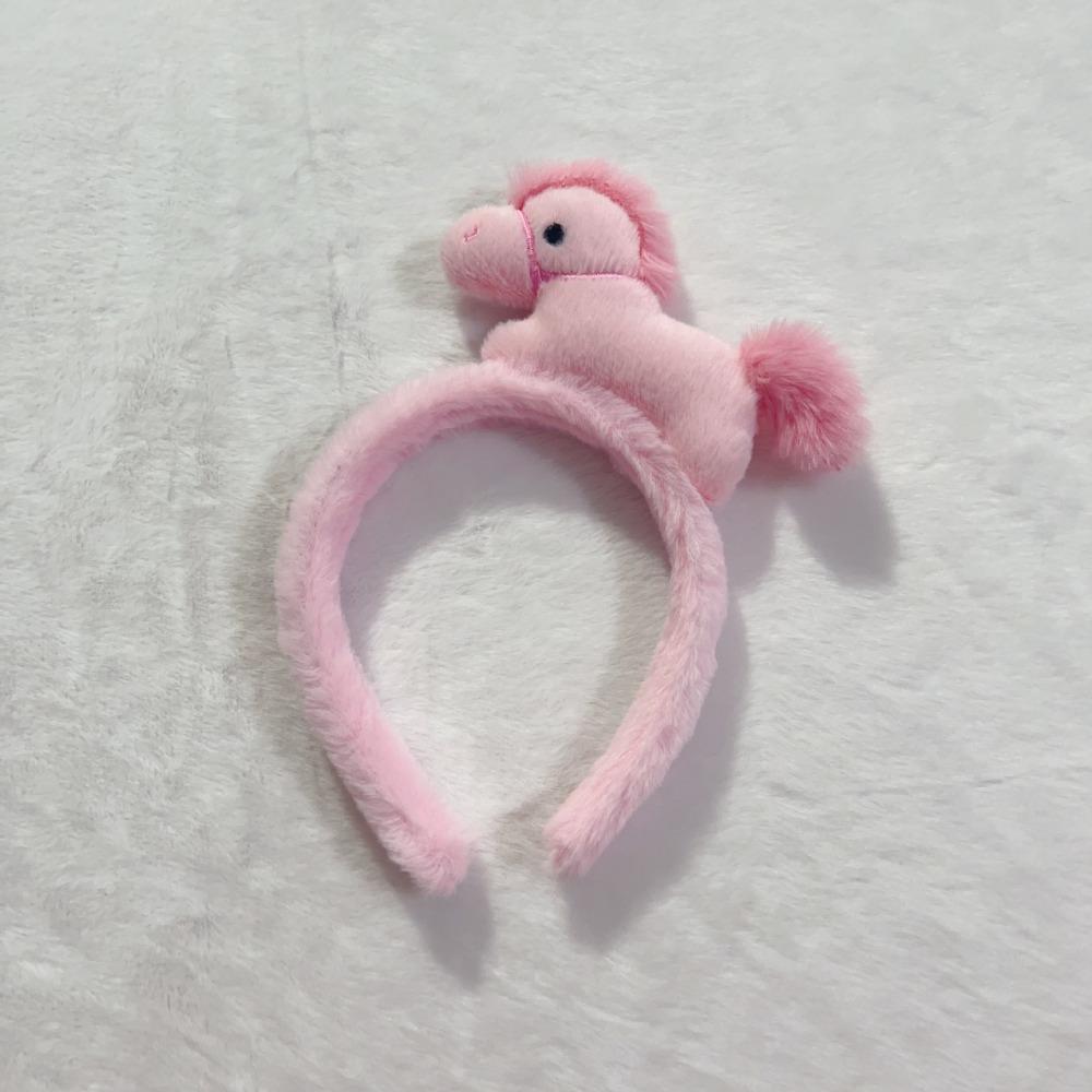 Fluffy Plush Horse Year Zodiac Hair Accessories Cute Children Headwear  Festival Decoration