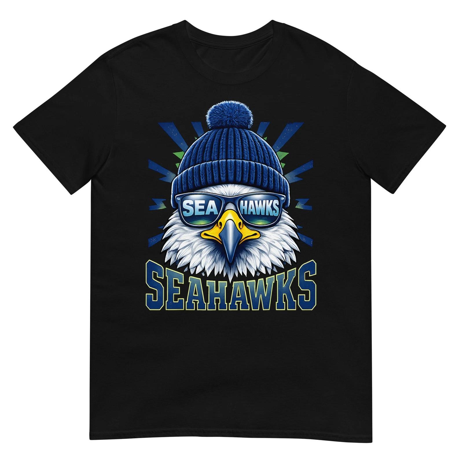 Vintage Cool Face Sea Hawk with Sunglasses Women Men Tees T-Shirt 3XL