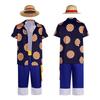 One Piece Cosplay Outfit Luffy Style Sunflower Short-Sleeve Casual Shirt Cosplay Costume Stage Performance Outfit