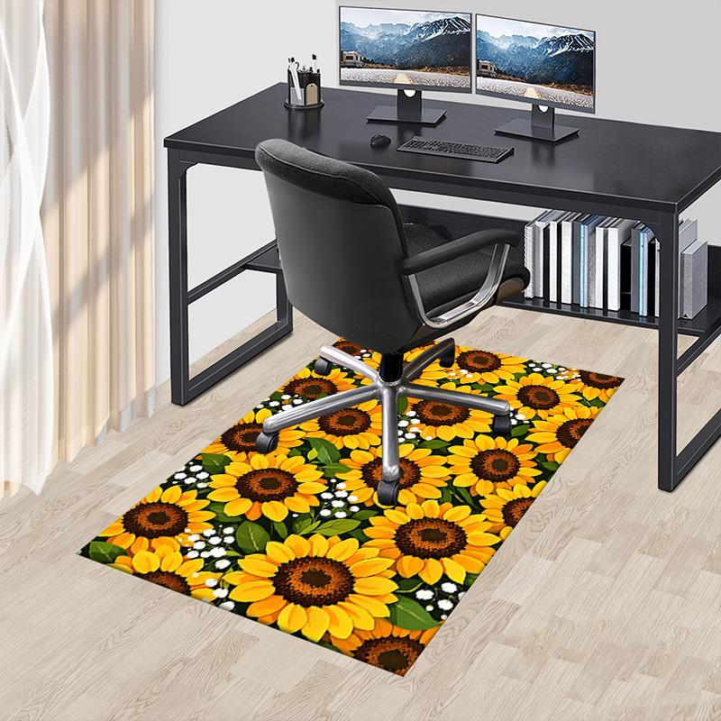 1PC Sunflower Extra Large Non-Slip Floor Carpet, Office, Family, Bedroom, Studio - Large Area RugJ0337