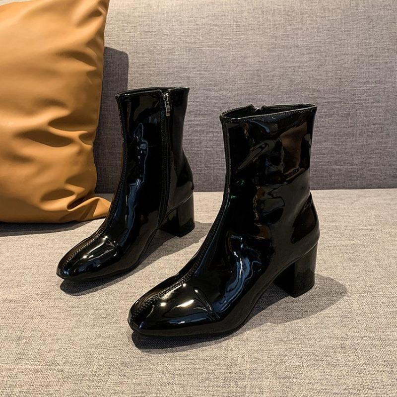 Fashion Zip Ankle Boots for Women Pole Heeled Stripper Very High Heels Woman Short Shoes New In Fashion 2025 Autumn Hot Pu Trend Booties