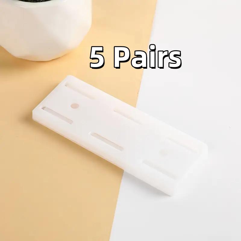 

5 Pairs Ultra-Strong Adhesive Power Strip Holder – No Drill, Space-Saving Wall Mount with Cable Management for Home & Office