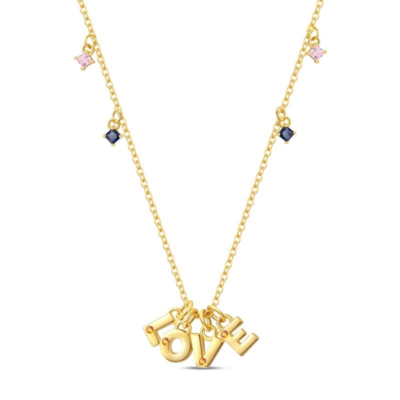 925 Silver Diamond Pendant Necklace Shiny Key Gem Heart Shaped Pearl Cross Lucky Chain for Women Fine Jewelry Gifts