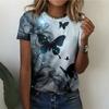 Süße Katze Tier 3D Druck T-Shirts Sommer Mode Damen Rundhals Kurzarm T-Shirt Tees Harajuku Y2K Tops Damenkleidung