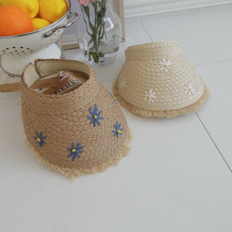 Женская летняя соломенная шляпа с кисточками и цветочным принтом ivory