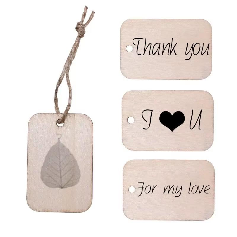 Natural Wood Slice Tags with Strings for DIY Party Decorations and Ornaments