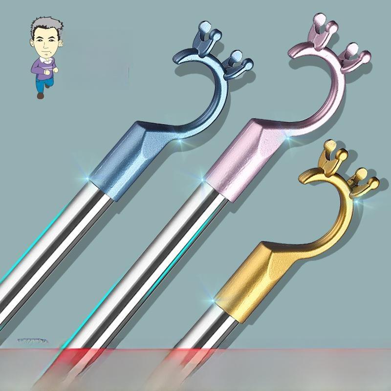 Portable Stainl Steel Retractable Clothes Drng Fork Rod Wardrobe Lage Stand Drip Stand Cact Storage Organizer