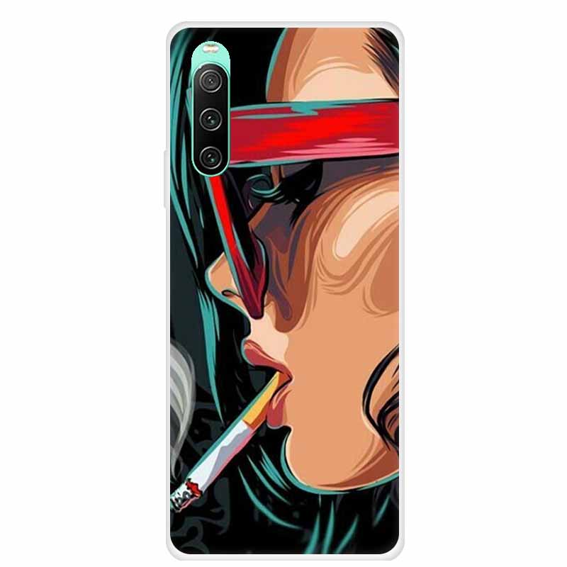 For Sony xperia 10 IV Case 1 IV 10 iV Clear Fashion Soft TPU Silicone Back Case For Sony Xperia 10 1 5 III Cover Funda Shell Cat