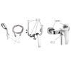 4-Minute Black Rubber Shower Hose with Waterproof Silicone Gasket
