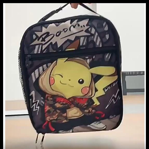 Cartoon Large-Capacity Lunch Box Bag, Thermal Insulation Bag, Portable Bento Bag, Student Thickened Aluminum Foil Lunch Bag