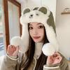 Cute Cartoon Warm Ear Protection Hat Face Enhancing Small Hat Windproof Hood for Girls