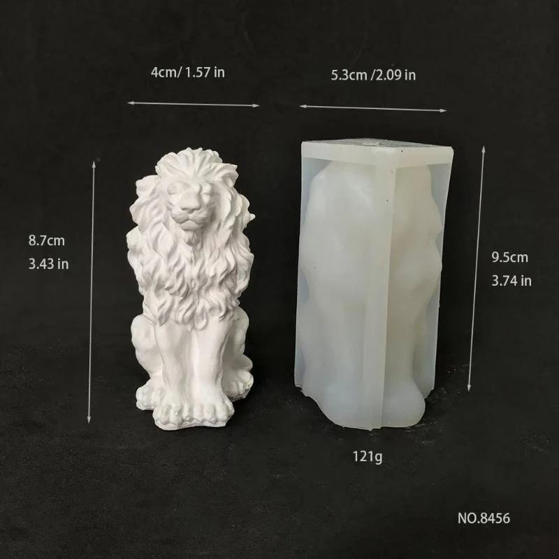 2026 Latest Models Lion King Silicone Mold 3D Sitting Lion Animal for DIY Candle Soap Resin Chocolate Ice Cube Baking Craft Tool